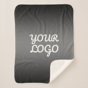 Couverture Sherpa Votre logo et moderne gris foncé modifiable couleu