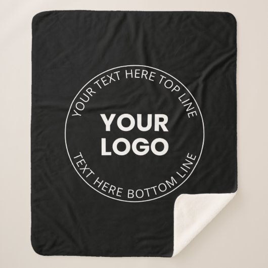 Couverture Sherpa Votre logo minimaliste (Devant)