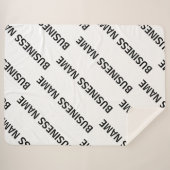 Couverture Sherpa Votre Motif de nom d'entreprise | Noir et blanc (Devant (Horizontal))