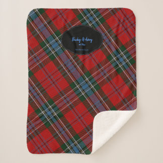 Couverture Sherpa Votre nom et date MacLean Scottish Clan Tartan