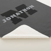 Couverture Sherpa Votre nom ou nom commercial | Masculine moderne Gr (3/4)