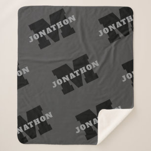 Couverture Sherpa Votre nom ou nom d'entreprise Gris Masculin Mode