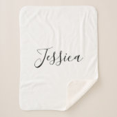 Couverture Sherpa Votre nom | Script élégant (Devant)