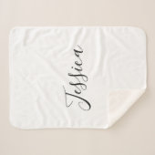 Couverture Sherpa Votre nom | Script élégant (Devant (Horizontal))