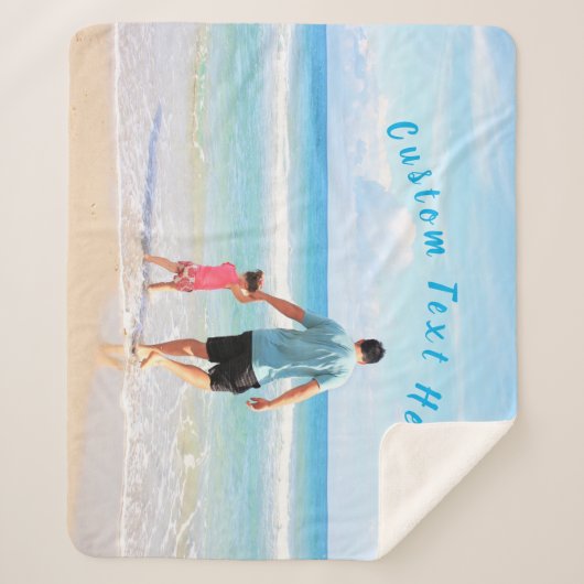 Couverture Sherpa Votre photo préférée Sherpa Blanket et texte perso (Devant)