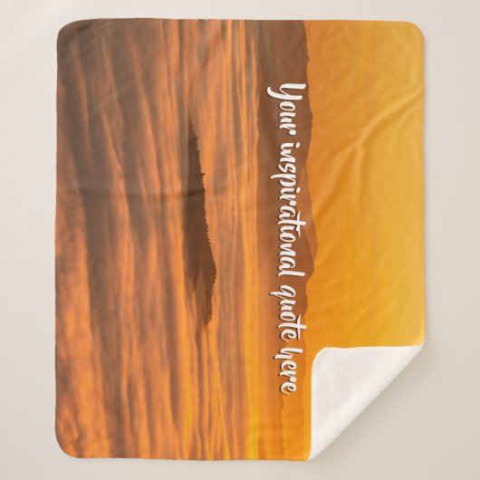 Couverture Sherpa Votre soleil de texte personnalisé au-dessus du pa (Devant)