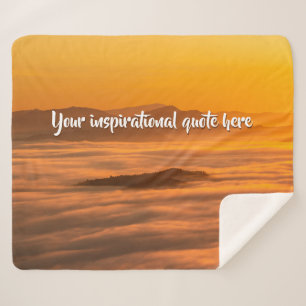 Couverture Sherpa Votre soleil de texte personnalisé au-dessus du pa