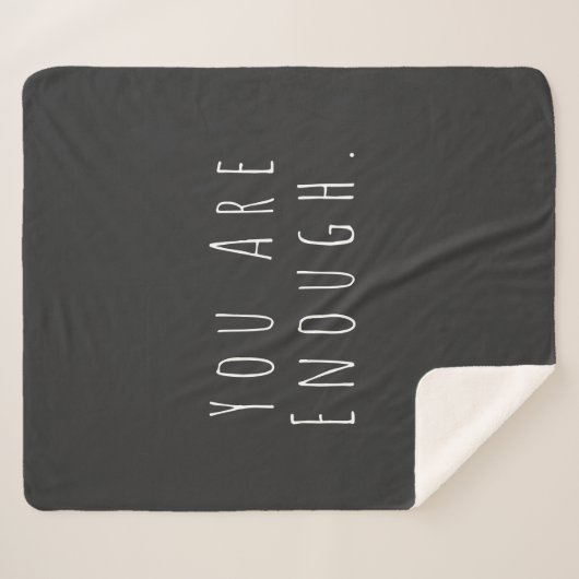 Couverture Sherpa VOUS EN ÊTES ASSEZ | Graphique d'art Word inspirat (Devant (Horizontal))