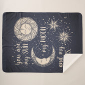 Couverture Sherpa Vous êtes ma lune de soleil et mes étoiles (Devant (Horizontal))