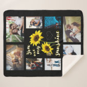 Couverture Sherpa Vous êtes ma Sunshine Sunflower Photo (Devant (Horizontal))