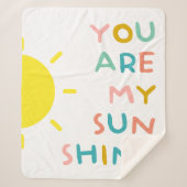 Couverture Sherpa Vous Êtes Mes Sunshine Pastels (Devant)