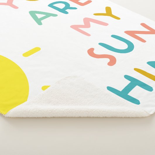 Couverture Sherpa Vous Êtes Mes Sunshine Pastels (3/4)