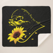 Couverture Sherpa Vous Êtes Mon Sunshine Tournesol Et Cheval (Devant (Horizontal))