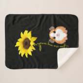 Couverture Sherpa Vous Êtes Mon Sunshine Tournesol Guinée Pig Maman (Devant (Horizontal))