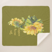 Couverture Sherpa Vous êtes My Sunshine Citation Love Sunflower (Devant (Horizontal))