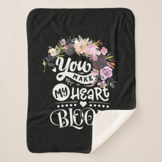 Couverture Sherpa Vous Faites Fleurir Mon Coeur