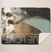 Couverture Sherpa Vrai Love Couple Photo Blanket en polaire (Devant (Horizontal))