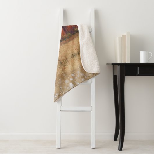 Couverture Sherpa Vue Barre rouge (En situation)