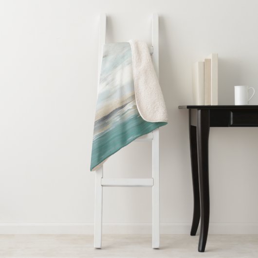 Couverture Sherpa Vue de Seafoam (En situation)