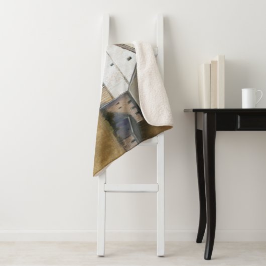 Couverture Sherpa Vue Grange blanche (En situation)