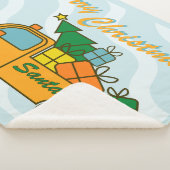 Couverture Sherpa Vue latérale du camion père Noël Joyeux Noël (3/4)