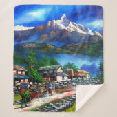 Couverture Sherpa Vue Panoramique De L'Everest Mountain Nepal (Devant)