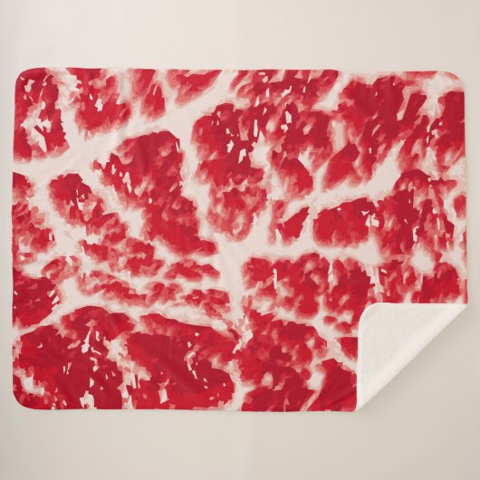 Couverture Sherpa Wagyu Beef Plush Blanche (Devant (Horizontal))