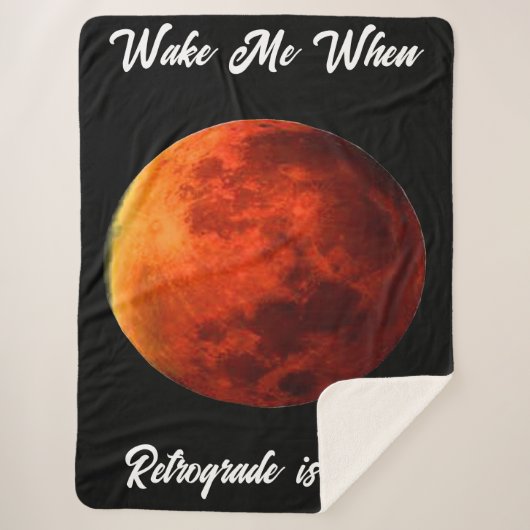 Couverture Sherpa Wake Me Retrograde est au-dessus de Sherpa Blanket (Devant)