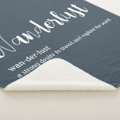 Couverture Sherpa Wanderlust définition blanc gris bleu couleur (3/4)