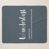 Couverture Sherpa Wanderlust définition blanc gris bleu couleur (Devant (Horizontal))