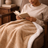 Couverture Sherpa Warm Sandstone Flow Sherpa Blanket