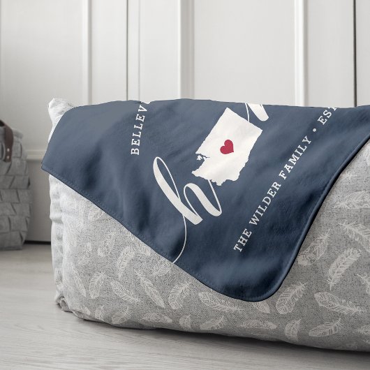 Couverture Sherpa Washington Home State Personnalisé