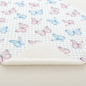 Couverture Sherpa watercolor butterfly (3/4)