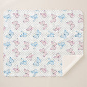 Couverture Sherpa watercolor butterfly (Devant (Horizontal))