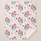 Couverture Sherpa Watercolor cupcakes (Devant)