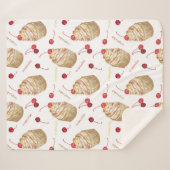 Couverture Sherpa Watercolor cupcakes (Devant (Horizontal))