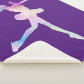 Couverture Sherpa Watercolor Ice Skating Girl (3/4)