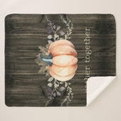 Couverture Sherpa Watercolor Pumpkin (Devant (Horizontal))