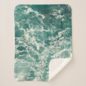 Couverture Sherpa Waves Blue Green (Devant)
