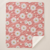 Couverture Sherpa Wavy Pink Daisies  (Devant)