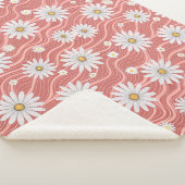 Couverture Sherpa Wavy Pink Daisies  (3/4)