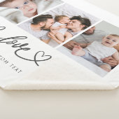 Couverture Sherpa We Love You Modern Heart Script Photo Collage (3/4)