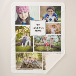 Couverture Sherpa We Love You Mom 7 Photo Child Family