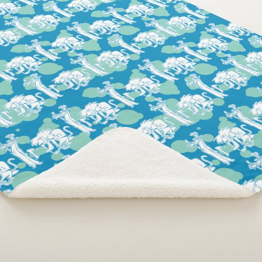 Couverture Sherpa Weasel & Baboon Blue Character Pattern (3/4)