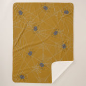 Couverture Sherpa Web et citrouilles d'araignées d'Halloween (Devant)