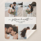 Couverture Sherpa Wedding or Anniversary Photo Sherpa Blanket (Devant)