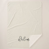 Couverture Sherpa Welcome Guest Eggshell Ivory (Devant)