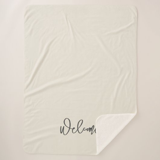 Couverture Sherpa Welcome Guest Eggshell Ivory (Devant)