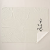 Couverture Sherpa Welcome Guest Eggshell Ivory (Devant (Horizontal))