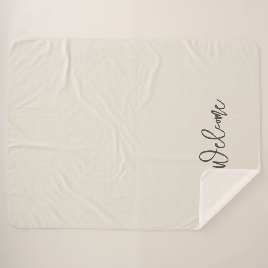 Couverture Sherpa Welcome Guest Eggshell Ivory (Devant (Horizontal))